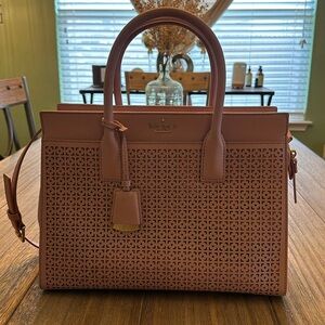 Kate Spade medium sized tote/bag. Light pink color. Cross body strap included.